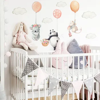 Samolepící dekorace DEKORACJAN Samolepky - Zvířátka s balónky