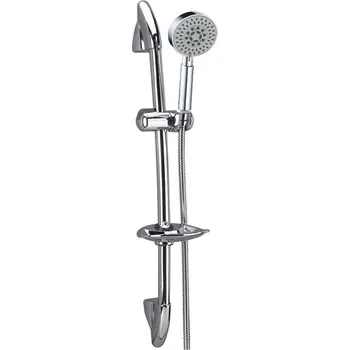 Mereo Sprch. souprava,5polohová sprcha,dvouzám.hadice,nast.držák,plast/chrom M-CB900M