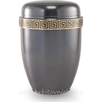 Smuteční dekorace Urna měděná s mosazným dekorem 387