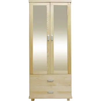 Policová skříň Dvoudveřová Policová skříň se zásuvkami Mango MA-002, masiv borovice