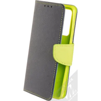 Pouzdro na mobilní telefon 1Mcz Fancy Book flipové pouzdro pro Huawei P40 modrá limetkově zelená (blue lime)