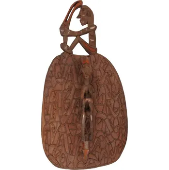 Dekorace Štít Asmat dřevořezba 82 cm