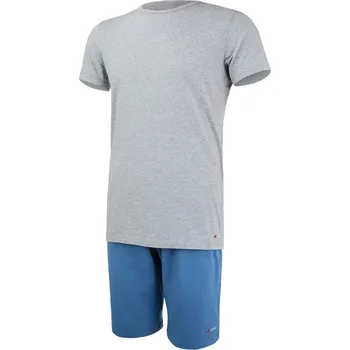 Souprava dámského spodního prádla Little Angel-Souprava pánská Outlast® - šedý melír/denim Velikost oblečení: M