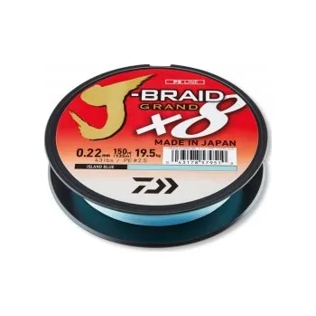 DAIWA ŠŇŮRA J-BRAID X GRAND X8 BLUE - modrá 1m 0,16mm 10kg - zaváděcí cena