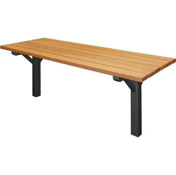 Zahradní stůl Parkový stůl Camp - Borovice, Šedá komaxit ( RAL 7016 ), Prodloužené k zabetonování