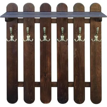 Věšák Věšák s poličkou LUX 80/6 KL-351 z borovicového masivu