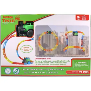 Vláček a vláčkodráha MaDe Lokomotiva s kolejemi na baterie