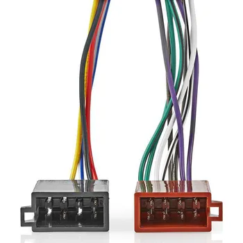 Audio kabel NEDIS Kenwood 16pinový Kabel ISO | Rádiový konektor – 2x Auto konektor | 0,15 m | Více barev