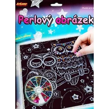 kreativní sada Smt Creatoys Perlový obrázek sovy