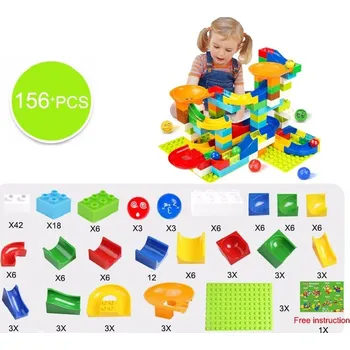 Kuličková dráha Čína Dětská plastová kuličková dráha Varianta: 156 dílů