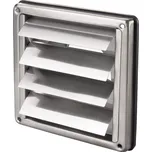 Dalap GM 125 RFN Větrací mřížka nerezová s přírubou a samotížnou žaluzií 180x180 mm, Ø 125 mm