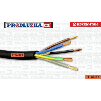Prodlužovací kabel Prodlužka.cz H07RN-F 5G6 Titanex