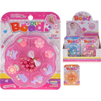 Dětské navlékací korálky Mikro trading Korálky navlékací s prstýnky