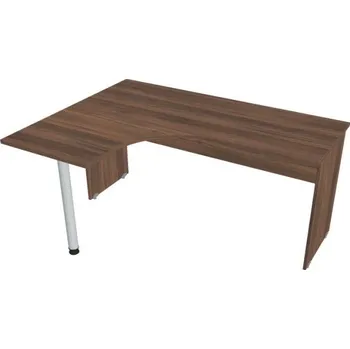 Kancelářský vozík HOBIS kancelářský stůl pracovní tvarový, ergo pravý - GE 60 P, ořech + doprava zdarma