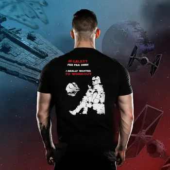 Pánské tričko Pánské Tričko Gymtime - IN GALAXY FAR FAR AWAY Velikost: 3XL, Barva: Černá