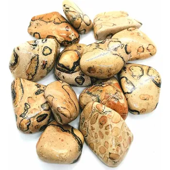 Drahý kámen Jaspis sopečná brekcie tromlovaný kus