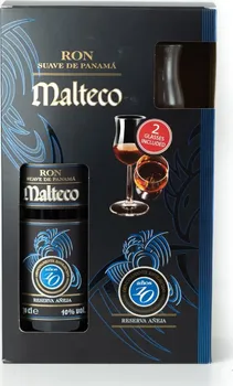 Rum Malteco 10Y 40 % 0,7 l + 2x sklenice