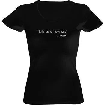 Dámské tričko Tričko s potiskem KARMA - dámské tričko - bílý nápis dámské