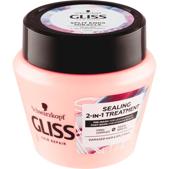 Vlasová regenerace Recenze Schwarzkopf Gliss Split Ends Miracle maska pro vlasy s roztřepenými konečky 2v1 300 ml