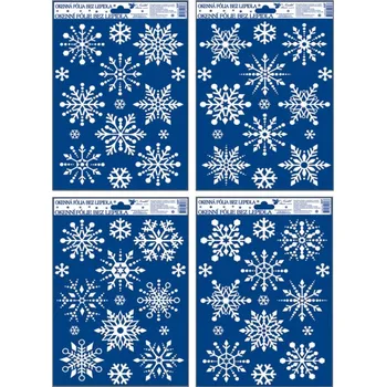 Anděl Přerov Okenní fólie se sněhovým efektem 27 x 20 cm vločky mix motivů