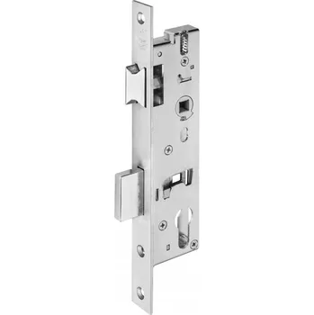 Dveřní kování Zámek, DM 20,ploché čelo se střelkou a závorou, PZW, nerez.ocel | Dveře a dveřní příslušenství Zámky Panikové systémy Wilka Wilka zámky