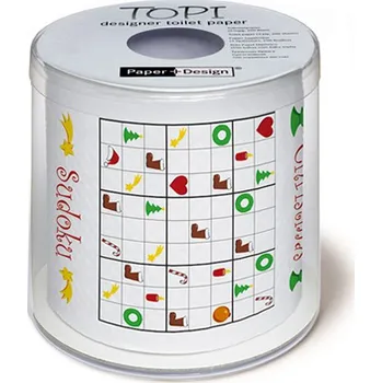 Vánoční dekorace Toaletní papír vánoční Sudoku