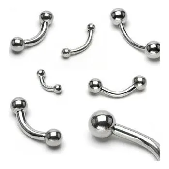 Piercing Piercing do obočí - kuličky, tl. tyčky 1,0 mm (1,0 x 8 mm, 3 mm kuličky)