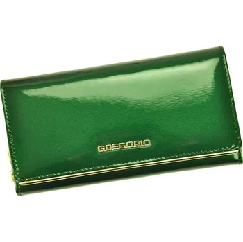 Peněženka Lesklá zelená kožená peněženka Gregorio ZLL106