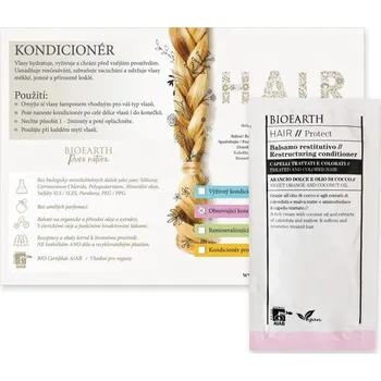 BIOEARTH Vzorek: Obnovující kondicionér pro barvené vlasy 12ml