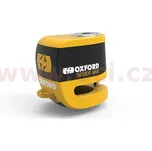 zámek kotoučové brzdy Micro XA5, OXFORD (integrovaný alarm, žlutý/černý, průměr čepu 5,5 mm)