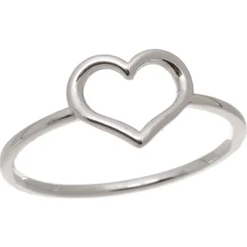 Prsten Prsten z bílého zlata srdce PR0272F + DÁREK ZDARMA