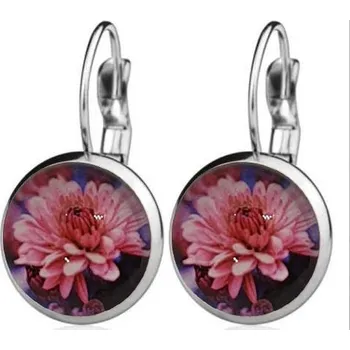 Náušnice Ocelové náušnice chryzantéma