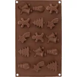 Orion Christmas silikonová forma 15 ks hnědá