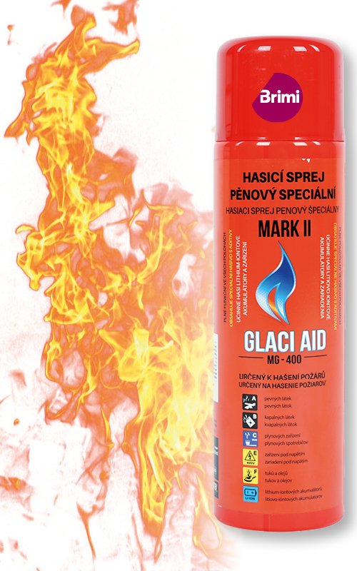 Hasicí sprej prostředek především na olej a lithiové baterie GlaciAid MARK2 Balení: 500 g