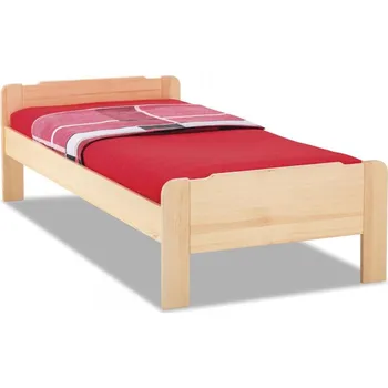 Postel Krajča Jednolůžková postel z masivu Ivona 120 x 200 cm Povrchová úprava dřeva: Bezbarvý lak PUR, Druh dřeva: Jasan