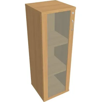 Kancelářský vozík HOBIS kancelářská policová skříň - SZ 3 40 02 L, zámek Huwill, buk + doprava zdarma