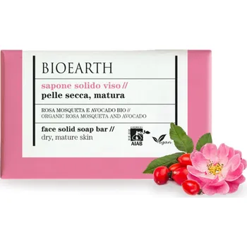BIOEARTH Mýdlo na obličej: suchá a zralá pleť 150g
