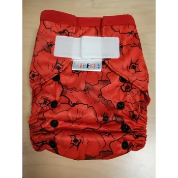 Plena Breberky Kapsová plenka (M), bez křidélek - Vlčí máky SZ, červený fleece