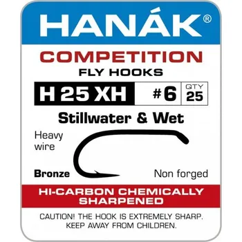 Rybářský háček Muškařský háček Hanák Competition jezerní a mokré mušky č. 14, 25 ks (H25XH)