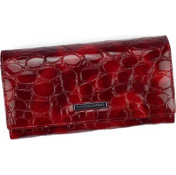 Peněženka Dámská lesklá kožená peněženka Gregorio FZ-100 červená | KabelkyproVas.cz