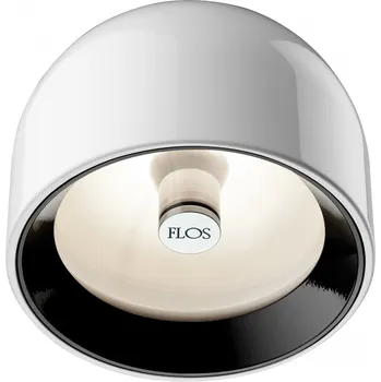 Flos F9550009 Wan C/W, designové svítidlo, 1x33W, bílá, černý + zelený kroužek, čiré sklo, prům.11,5cm