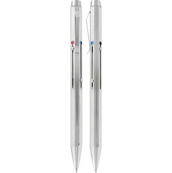 Propiska kovová se čtyřmi barevnými náplněmi 5180 stříbrná