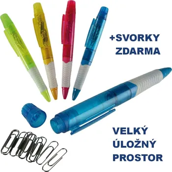 Pero s úložným prostorem a svorky