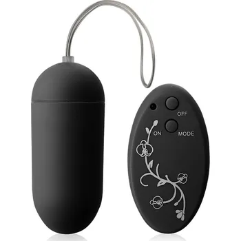 VIBRAČNÍ VAJÍČKO S OZDOBNÝM OVLADAČEM - ČERNÉ CCL 01023CZA