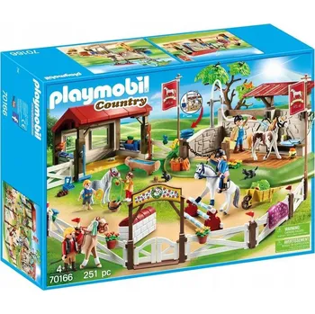 Playmobil 70166 Velký parkur pro koně s mycím boxem Stavebnice Playmobil Playmobil 70166 Velký parkur pro koně s mycím boxem