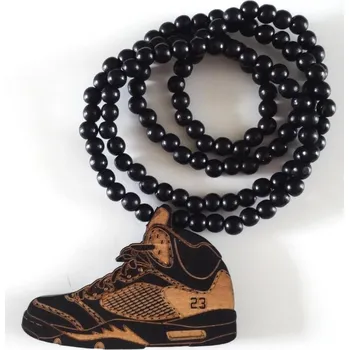 Růženec Woodrow Dřevěný přívěsek teniska Sneakers - bota * kecka černý