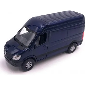 autíčko Welly Mercedes Benz Sprinter Panel Van, modrý 1:34-39