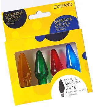 Žárovka Exihand Felicia barevná E10 0,2W 14V 2700K