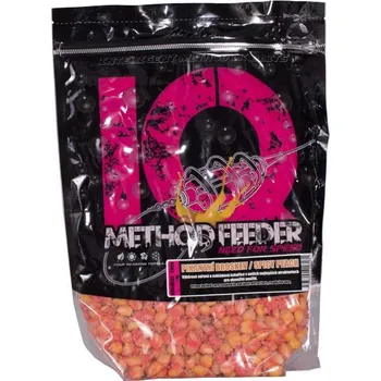 Návnadová surovina LK Baits IQ Method Feeder Corn 1kg Spicy Peach