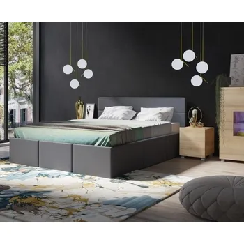 Postel Gibmeble postel Calabrini + doprava zdarma, Barva grafitová, Matrace Ne